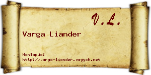 Varga Liander névjegykártya